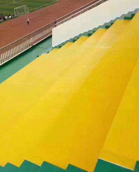 水满乡球场台阶翻新修补改造